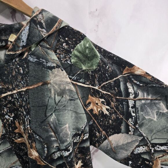 WFS Element Gear Hoodie Mens XL Camo Burly Gang Woodland Pullover Sweatshirt - Picture 13 of 14